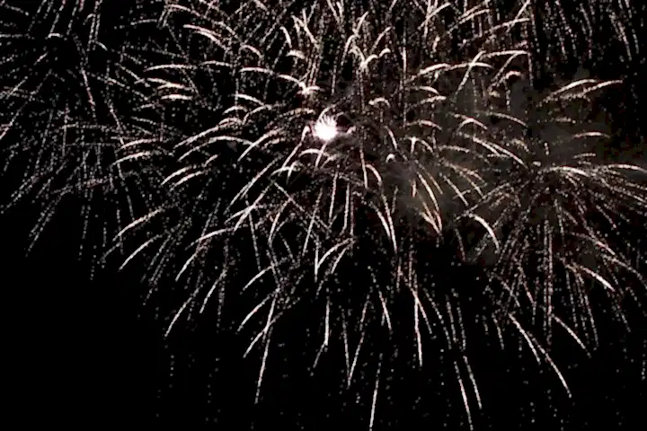 a group of fireworks in the sky